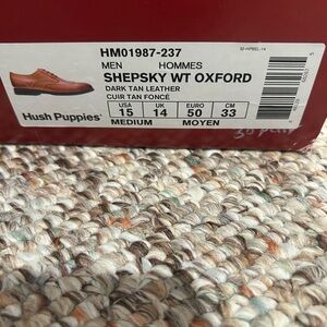 Hush Puppies Shepsky WT Oxford Dark Tan Leather Shoes